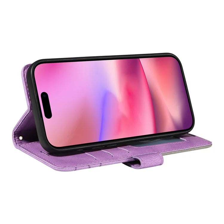 KT Leather Series-1 For iPhone 16 Case Color Splicing Wallet PU Leather Phone Cover