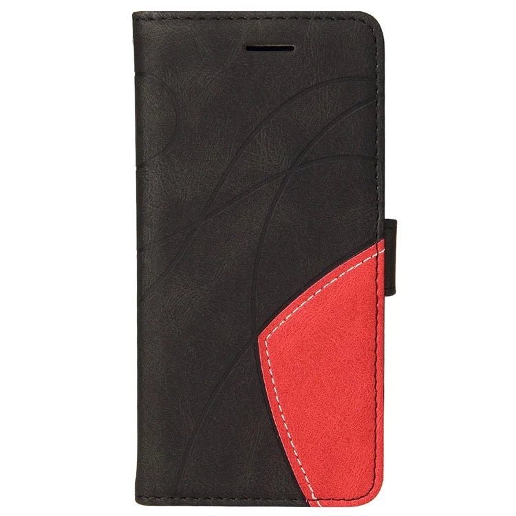 KT Leather Series-1 For iPhone 16 Pro Max Case Color Splicing Stand Phone Cover with Card Holder