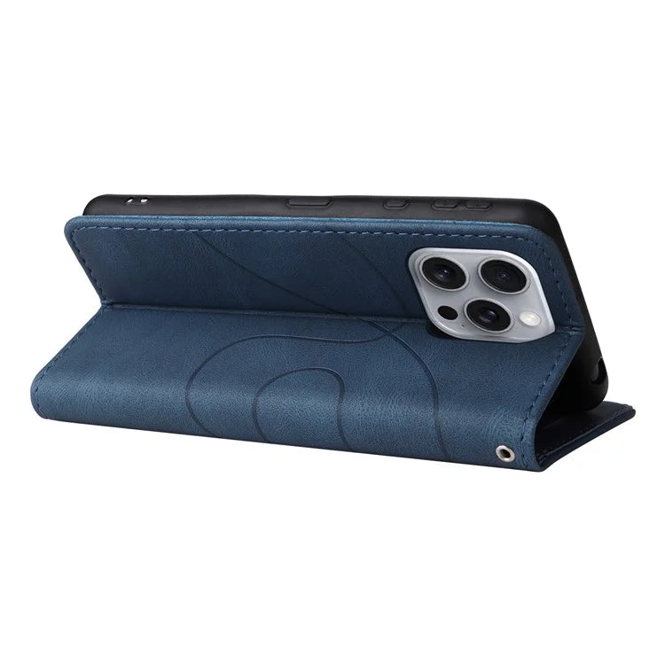 KT Leather Series-1 For iPhone 16 Pro Max Case Color Splicing Stand Phone Cover with Card Holder