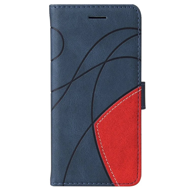 KT Leather Series-1 For iPhone 16 Pro Max Case Color Splicing Stand Phone Cover with Card Holder