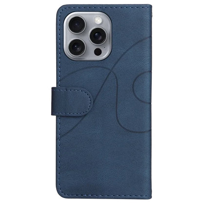 KT Leather Series-1 For iPhone 16 Pro Max Case Color Splicing Stand Phone Cover with Card Holder