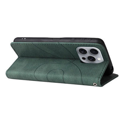 KT Leather Series-1 For iPhone 16 Pro Max Case Color Splicing Stand Phone Cover with Card Holder