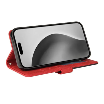 KT Leather Series-1 For iPhone 16 Pro Max Case Color Splicing Stand Phone Cover with Card Holder