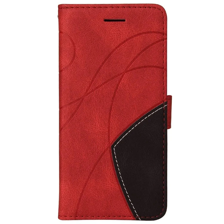 KT Leather Series-1 For iPhone 16 Pro Max Case Color Splicing Stand Phone Cover with Card Holder