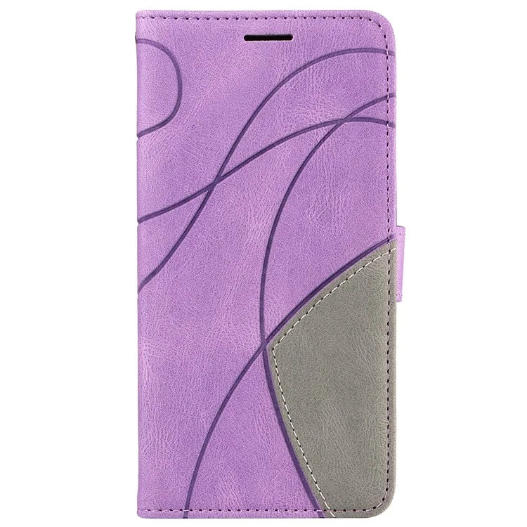 KT Leather Series-1 For iPhone 16 Pro Max Case Color Splicing Stand Phone Cover with Card Holder