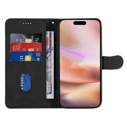 For iPhone 16 Plus Case Curved Line Imprint Leather Wallet Stand Phone Cover