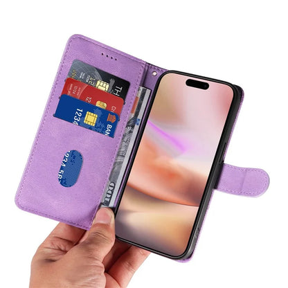 For iPhone 16 Plus Case Curved Line Imprint Leather Wallet Stand Phone Cover