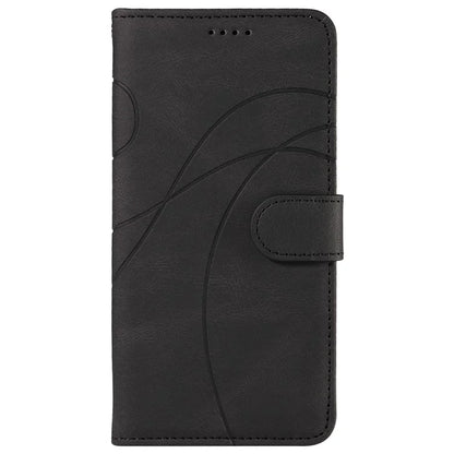 For iPhone 16 Pro Max Case Leather Stand Feature Flip Phone Cover Line Pattern