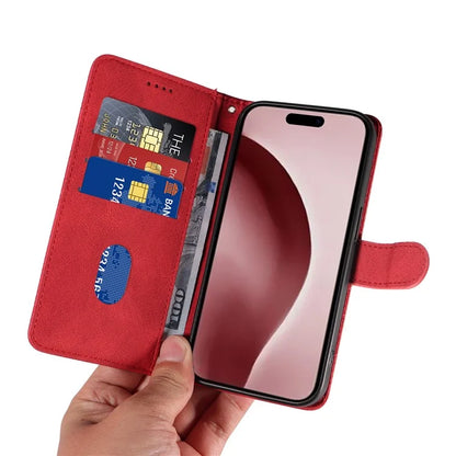 For iPhone 16 Pro Max Case Leather Stand Feature Flip Phone Cover Line Pattern