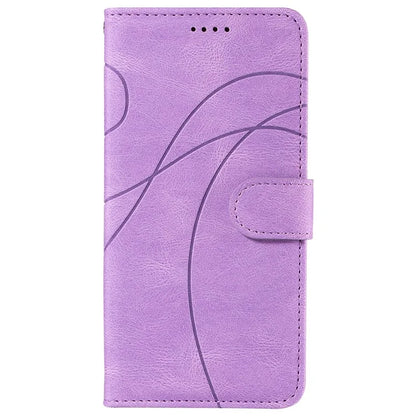 For iPhone 16 Pro Max Case Leather Stand Feature Flip Phone Cover Line Pattern