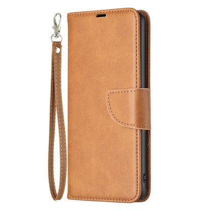 For iPhone 16 Pro Case Folding Stand Anti-Fall Leather Mobile Phone Cover with Hand Strap