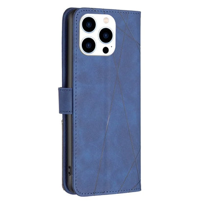 BINFEN COLOR BF05 For iPhone 16 Pro Case Leather Wallet Phone Cover Geometric Imprinted