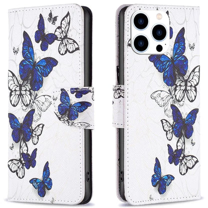 For iPhone 16 Pro Case Wallet Leather Flip Phone Cover Pattern Print