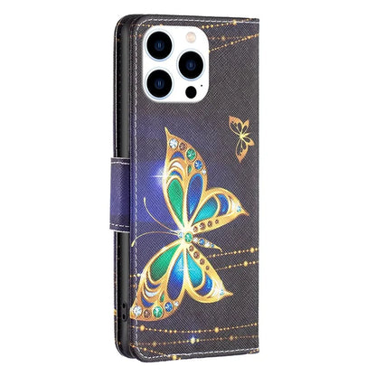 For iPhone 16 Pro Case Wallet Leather Flip Phone Cover Pattern Print