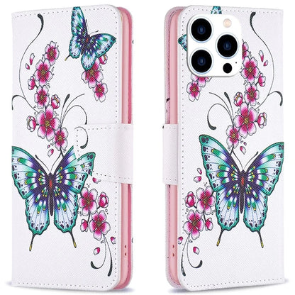 For iPhone 16 Pro Case Wallet Leather Flip Phone Cover Pattern Print