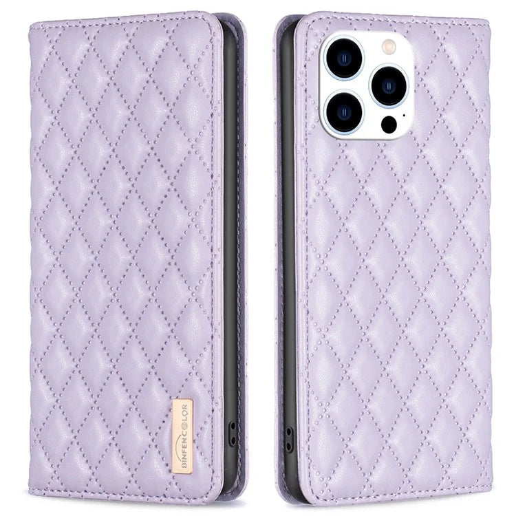 BINFEN COLOR BF Style-16 For iPhone 16 Pro Case PU Leather Phone Stand Phone Cases Wholesale