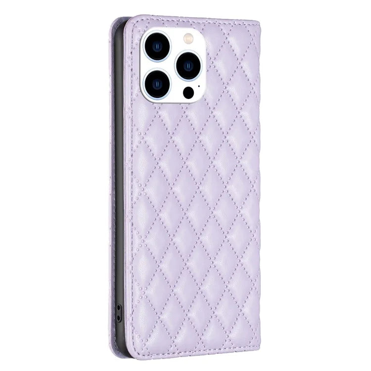 BINFEN COLOR BF Style-16 For iPhone 16 Pro Case PU Leather Phone Stand Phone Cases Wholesale