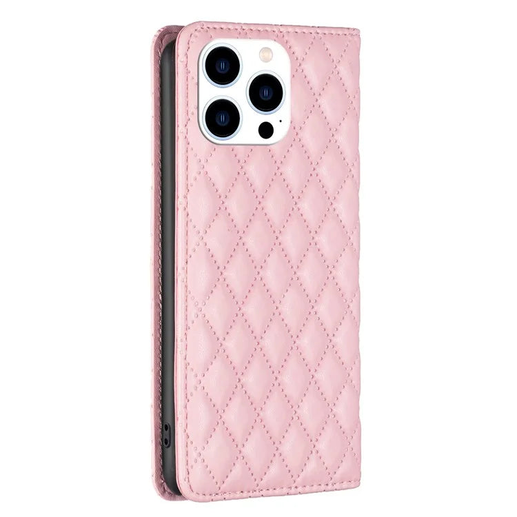 BINFEN COLOR BF Style-16 For iPhone 16 Pro Case PU Leather Phone Stand Phone Cases Wholesale