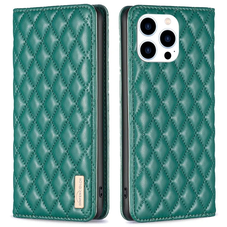 BINFEN COLOR BF Style-16 For iPhone 16 Pro Case PU Leather Phone Stand Phone Cases Wholesale