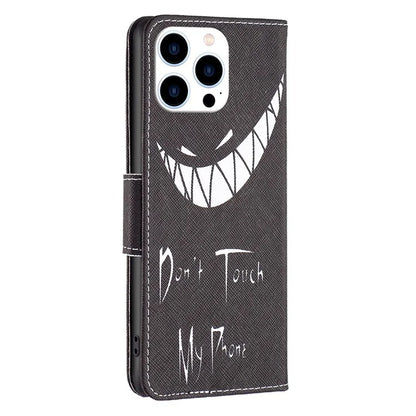 For iPhone 16 Pro Leather Case Pattern Printing Wallet Stand Phone Cover