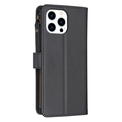 BF Style-19 for iPhone 16 Pro Case Zipper Wallet Leather Phone Cover