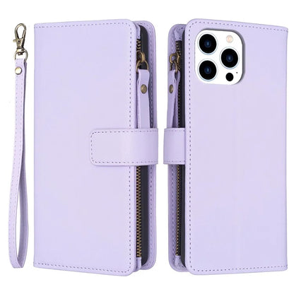 BF Style-19 for iPhone 16 Pro Case Zipper Wallet Leather Phone Cover
