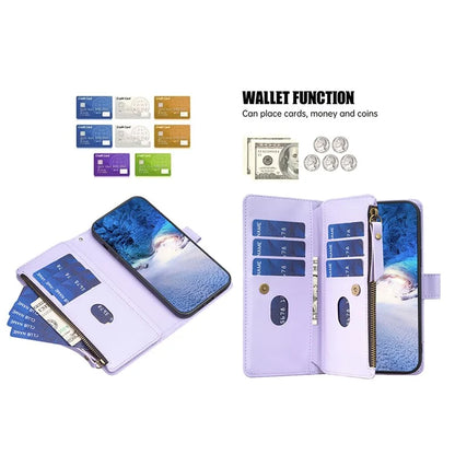 BF Style-19 for iPhone 16 Pro Case Zipper Wallet Leather Phone Cover
