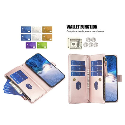 BF Style-19 for iPhone 16 Pro Case Zipper Wallet Leather Phone Cover