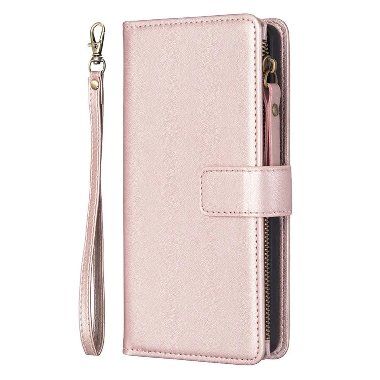 BF Style-19 for iPhone 16 Pro Case Zipper Wallet Leather Phone Cover