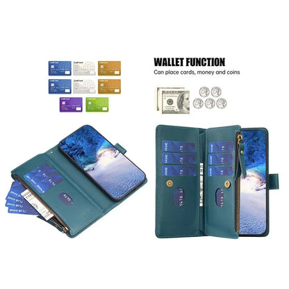 BF Style-19 for iPhone 16 Pro Case Zipper Wallet Leather Phone Cover