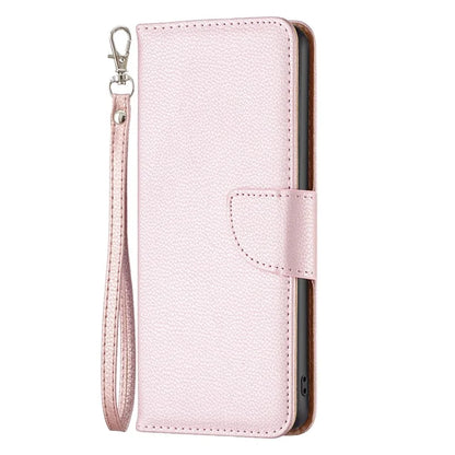 For iPhone 16 Pro Wallet Phone Case Litchi Texture Solid Color Leather Flip Cover
