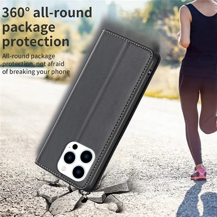 BINFEN COLOR BF18 For iPhone 16 Pro Max Case Magnetic Closing Leather Phone Cover
