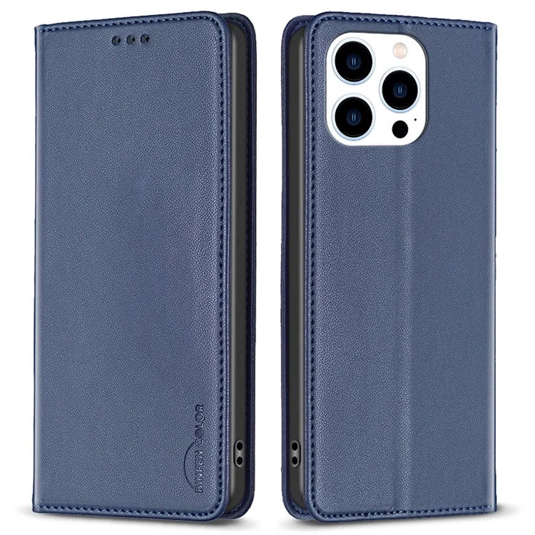 BINFEN COLOR BF18 For iPhone 16 Pro Max Case Magnetic Closing Leather Phone Cover