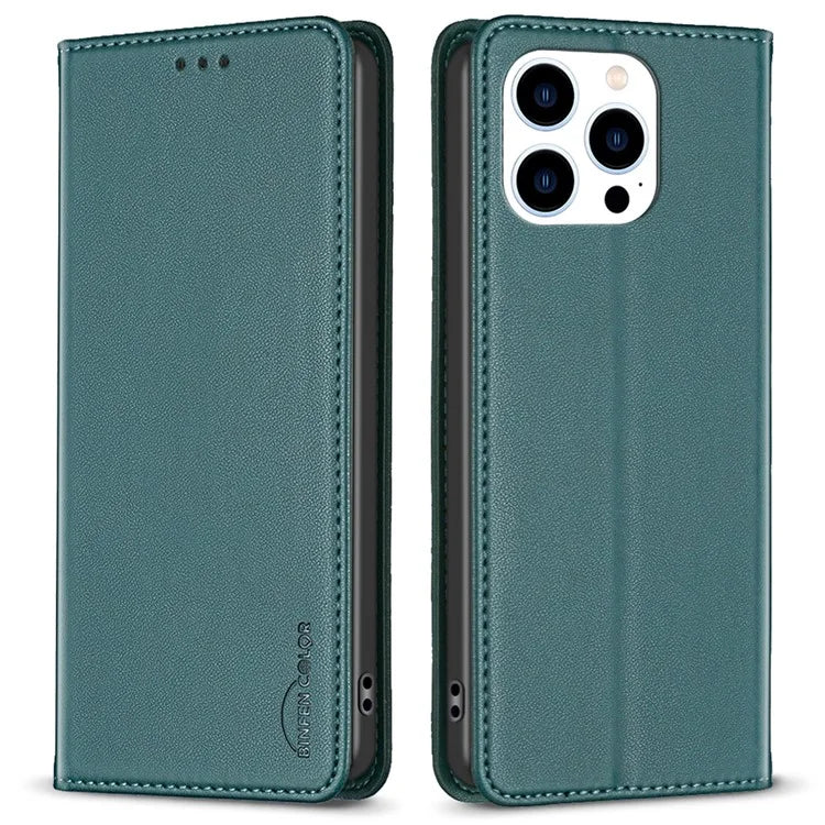 BINFEN COLOR BF18 For iPhone 16 Pro Max Case Magnetic Closing Leather Phone Cover