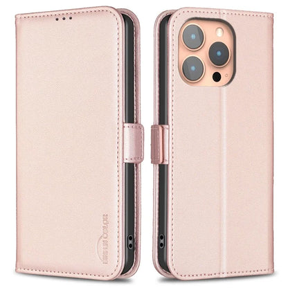 BINFEN COLOR BF31 For iPhone 16 Pro Max Case Dual Magnetic Clasp PU Leather Phone Cover