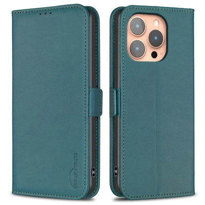 BINFEN COLOR BF31 For iPhone 16 Pro Max Case Dual Magnetic Clasp PU Leather Phone Cover