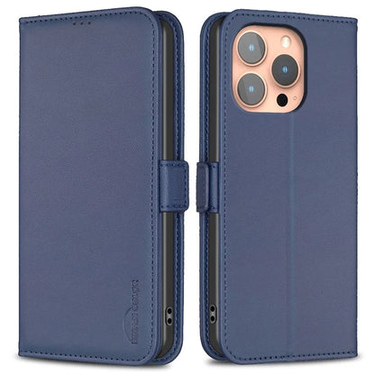 BINFEN COLOR BF31 For iPhone 16 Pro Max Case Dual Magnetic Clasp PU Leather Phone Cover