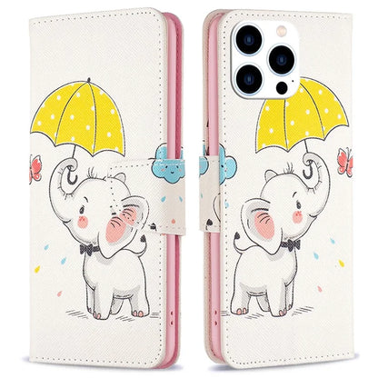For iPhone 16 Pro Max Case Pattern Printing Leather Wallet Stand Phone Cover