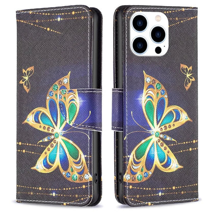 For iPhone 16 Pro Max Case Pattern Printing Leather Wallet Stand Phone Cover