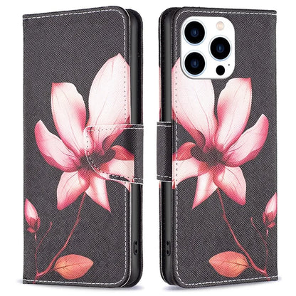 For iPhone 16 Pro Max Case Pattern Printing Leather Wallet Stand Phone Cover