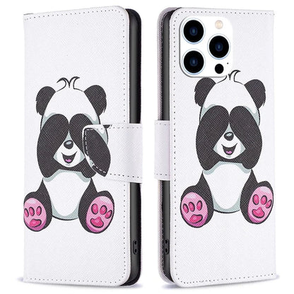For iPhone 16 Pro Max Case Pattern Printing Leather Wallet Stand Phone Cover