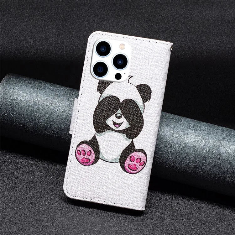 For iPhone 16 Pro Max Case Pattern Printing Leather Wallet Stand Phone Cover