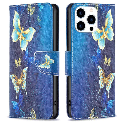 For iPhone 16 Pro Max Case Pattern Printing Leather Wallet Stand Phone Cover