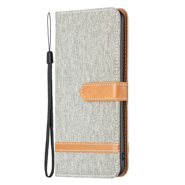 For iPhone 16 Pro Max Case Jeans Cloth Texture Leather Wallet Cover