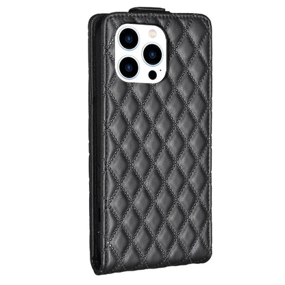 BF30 For iPhone 16 Pro Max Case Rhombus Grid Vertical Flip Leather Phone Cover