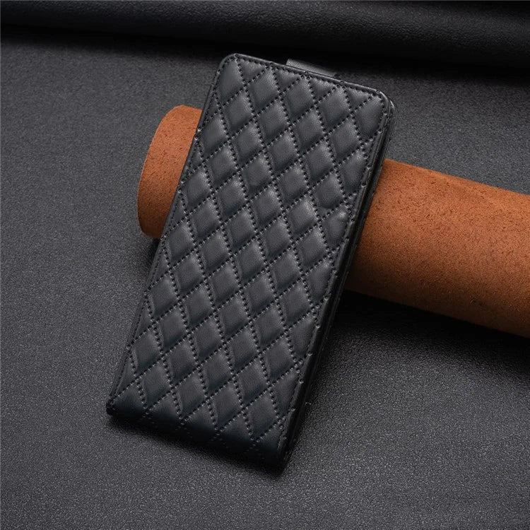 BF30 For iPhone 16 Pro Max Case Rhombus Grid Vertical Flip Leather Phone Cover