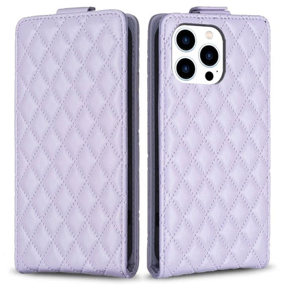 BF30 For iPhone 16 Pro Max Case Rhombus Grid Vertical Flip Leather Phone Cover