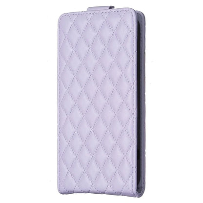 BF30 For iPhone 16 Pro Max Case Rhombus Grid Vertical Flip Leather Phone Cover