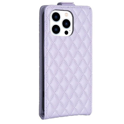 BF30 For iPhone 16 Pro Max Case Rhombus Grid Vertical Flip Leather Phone Cover