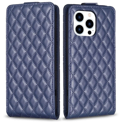 BF30 For iPhone 16 Pro Max Case Rhombus Grid Vertical Flip Leather Phone Cover